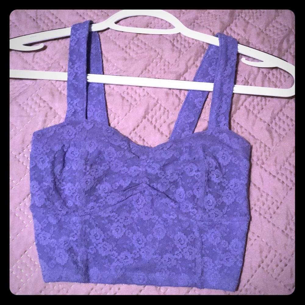 lacey purple crop top
